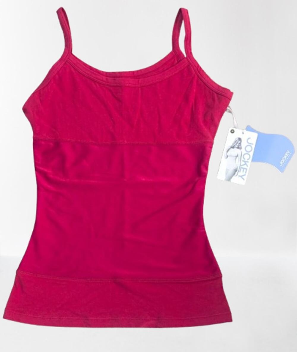 New JOCKEY Rachel Zoe Patented 3-Panel Design Red Strappy Tank Top Size MEDIUM